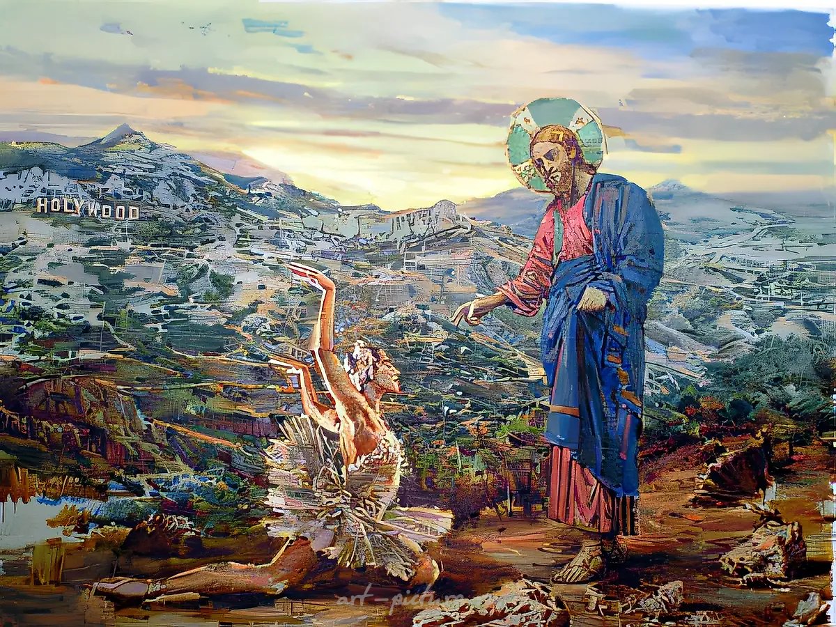 Голливуд, 2004, живопись, масло на холсте, 175x234 см