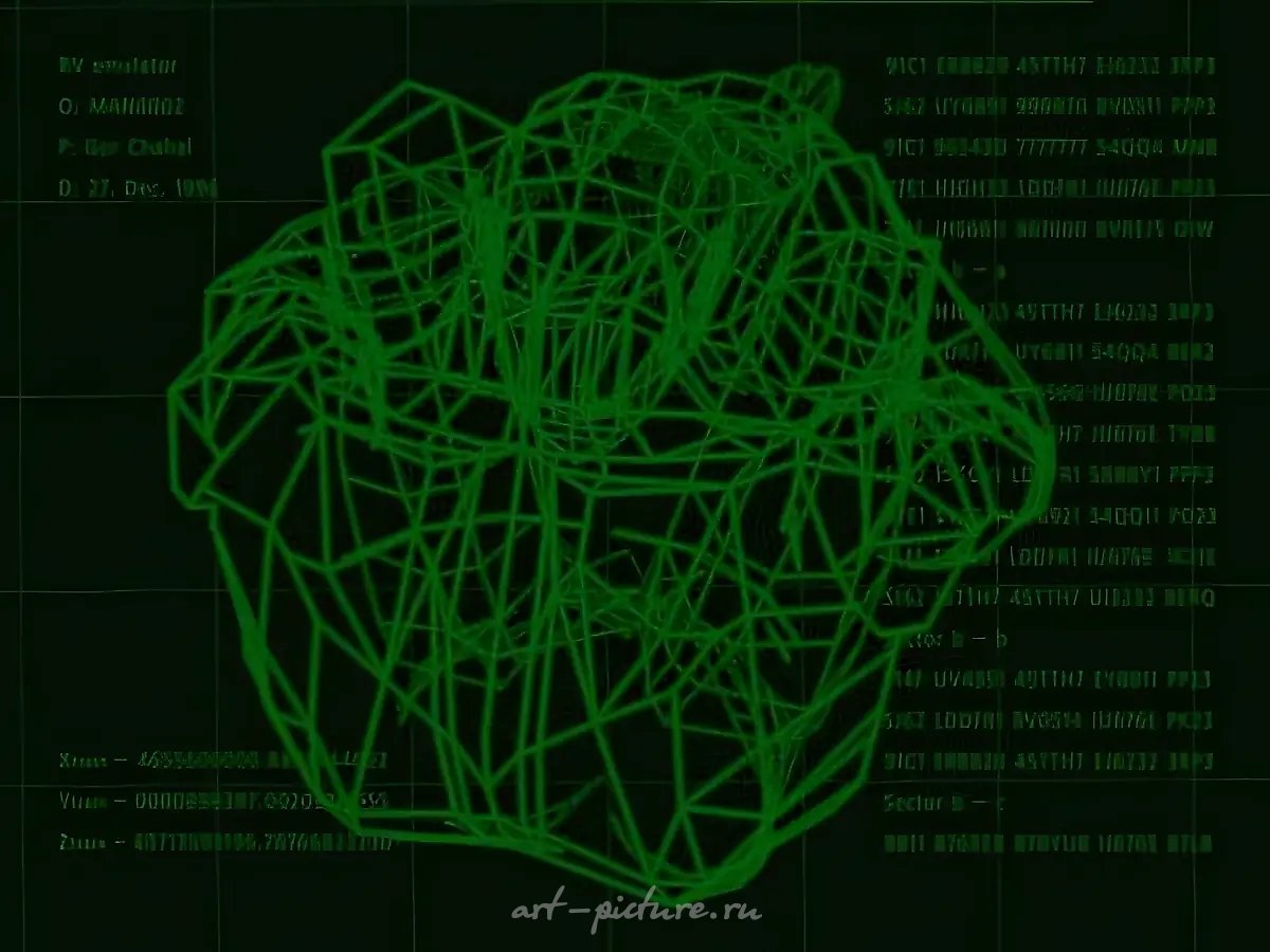 ЧЕЛОВЕК (Эмулятор 2), 1996, компьютерная печать, бумага, 30x40 см
