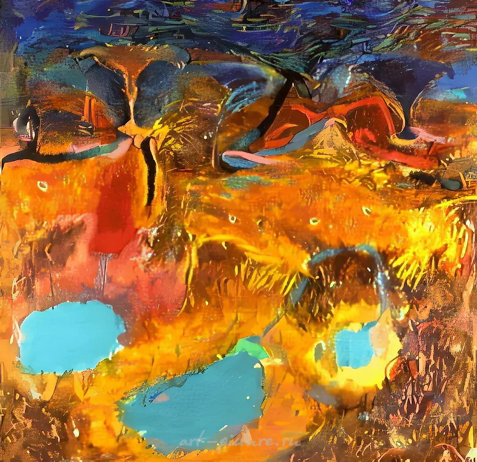 Трапеза, 1990, холст, масло, 145x140