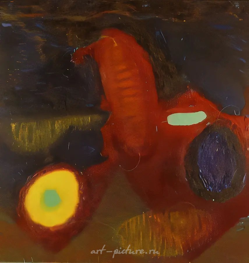 Античный розовый, 1990, холст, масло, 150x150