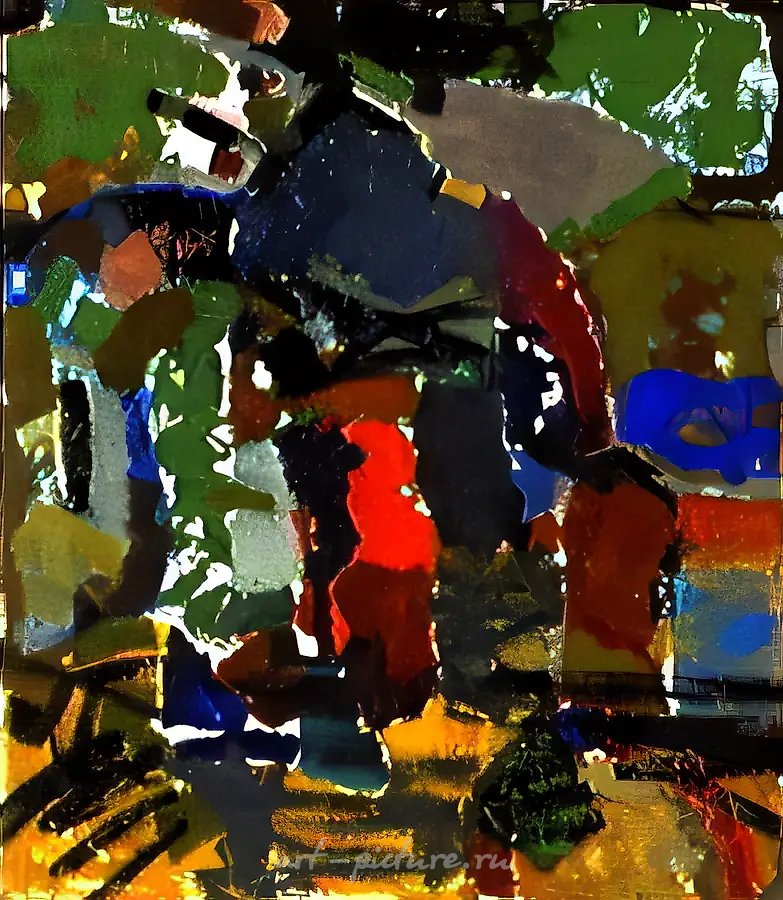 Композиция, 1990, холст, акрил, 80x70
