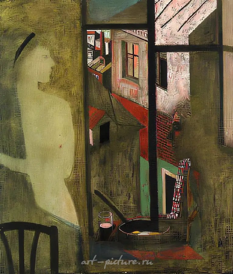 Поэт и муза, 1986, холст, масло, 150x120. Собственность автора