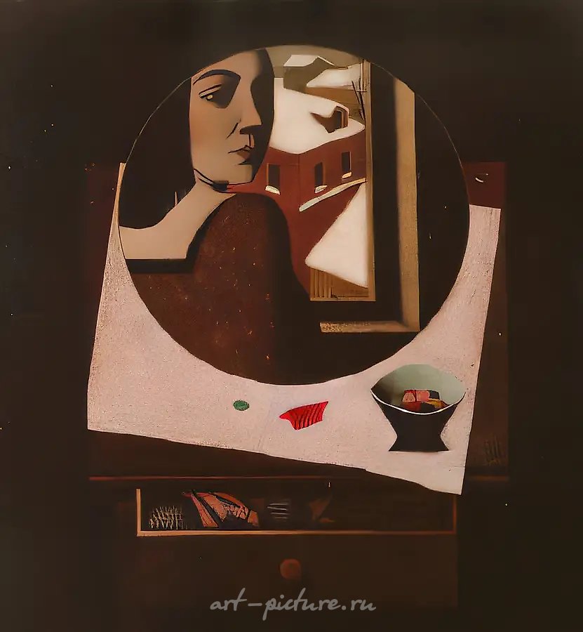 Оттепель, 1995, холст, масло, 100х90. Собственность галереи «Alain Blondel». Франция