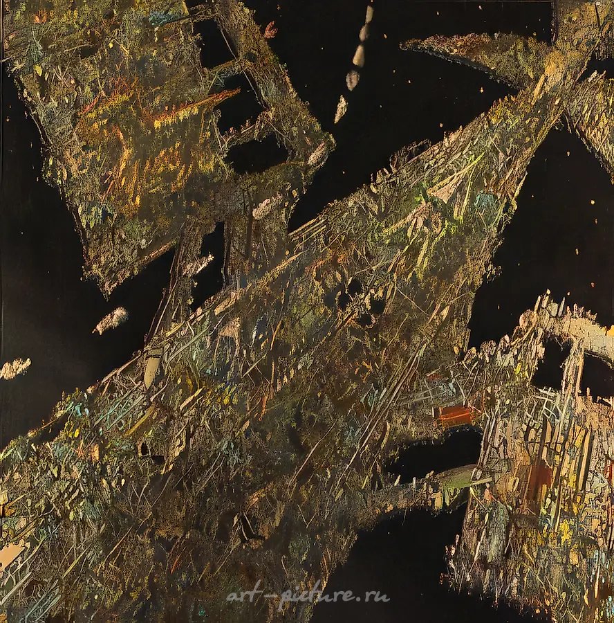 Уже близко..., 1991, смешанная техника, 200х200