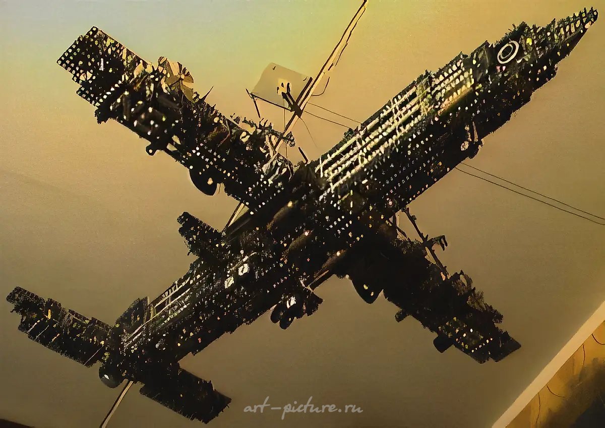 Самолетик, 1989, металл, ассамбляж, 120х120х35