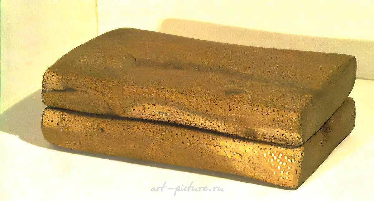 Инкрустация, 1990, дерево, медь, 50х32х16
