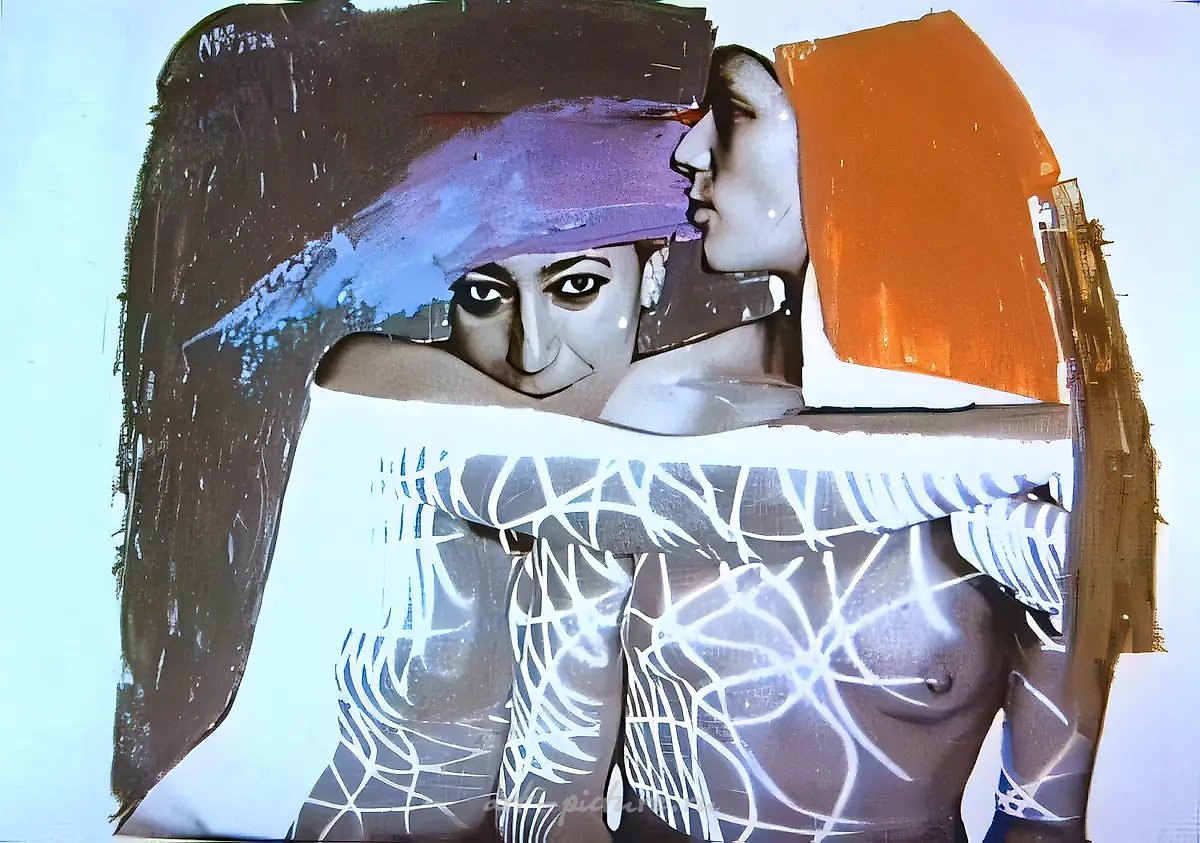Связанные, 1991, живопись, рисунок, фотография, 80x100