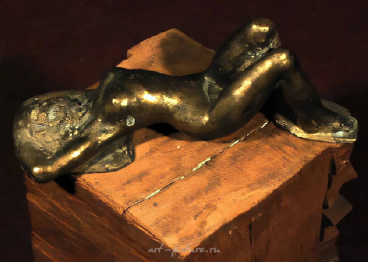 Вздох, 1986, бронза, 30х15х15 Собственность автора