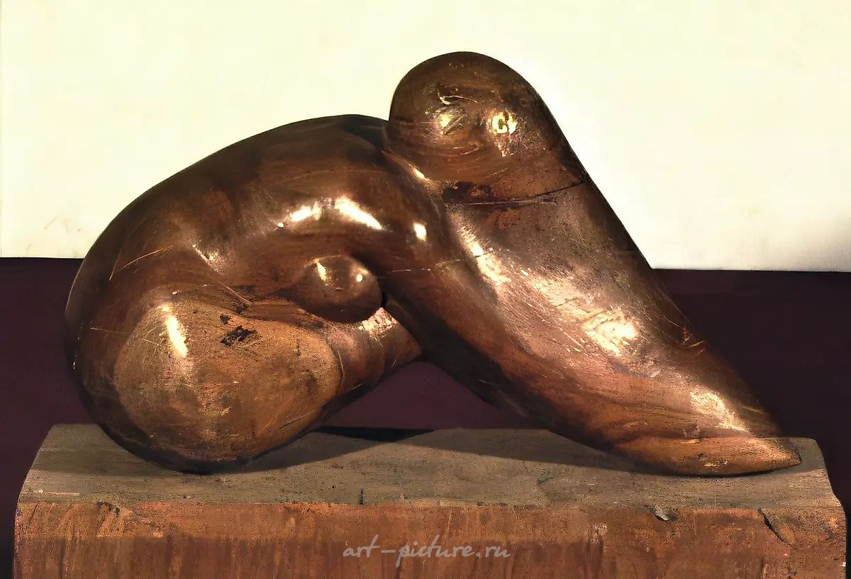 Капелька, 1965, красное дерево, 80х30х50 Собственность автора