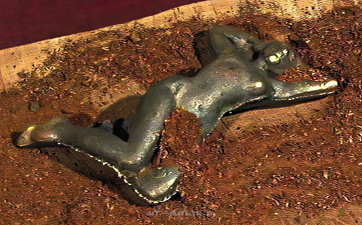 Глядя на птиц, 1987, бронза, 5х40х25 Собственность автора