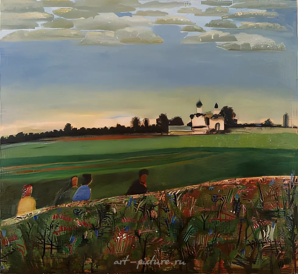Поле вечером, 1993, холст, масло, 100х110. Собственность автора