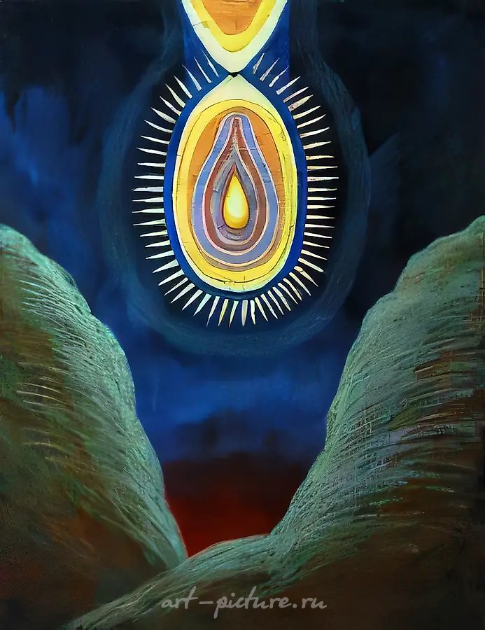 Любовь, 1990, картон, гуашь, пастель, 100х80 Собственность автора