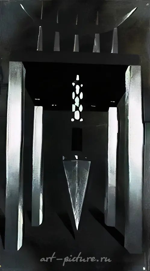 Без названия, 1992, металл, паркетный лак, масло, 120х80