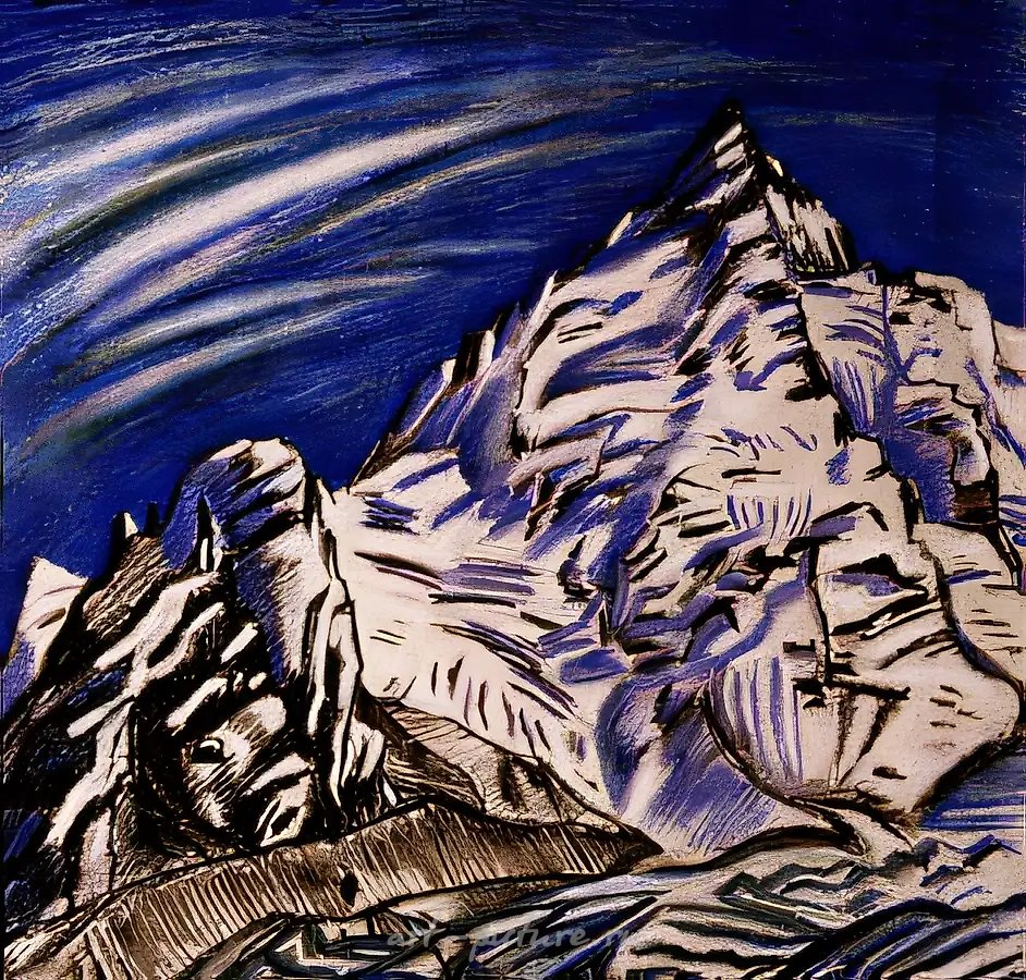 Вершина, 1991, пастель, 60x60, $200