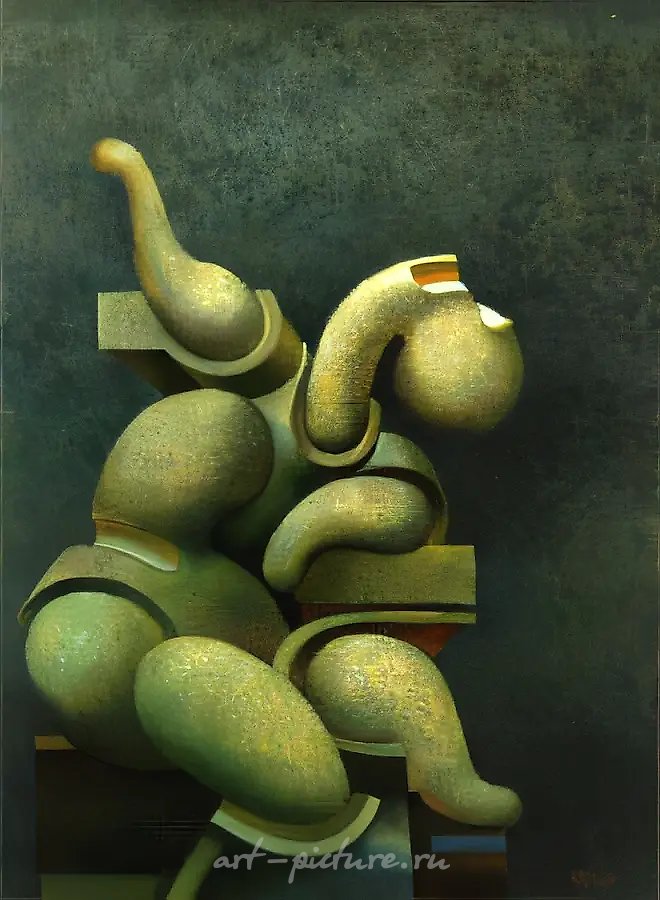 Кариатида, 1989, холст, масло, 80х60 Частное собрание