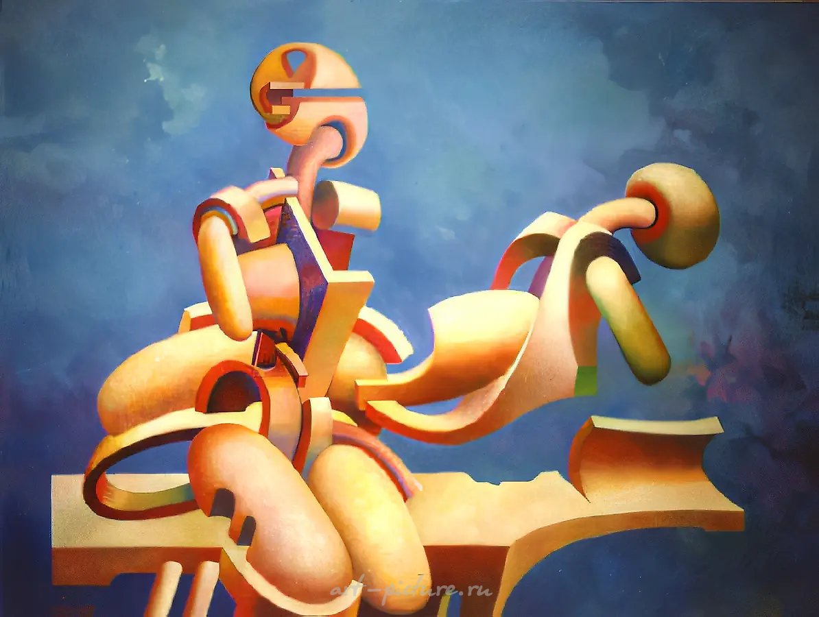 Двое, 1989, холст, масло, 120х160 Частное собрание