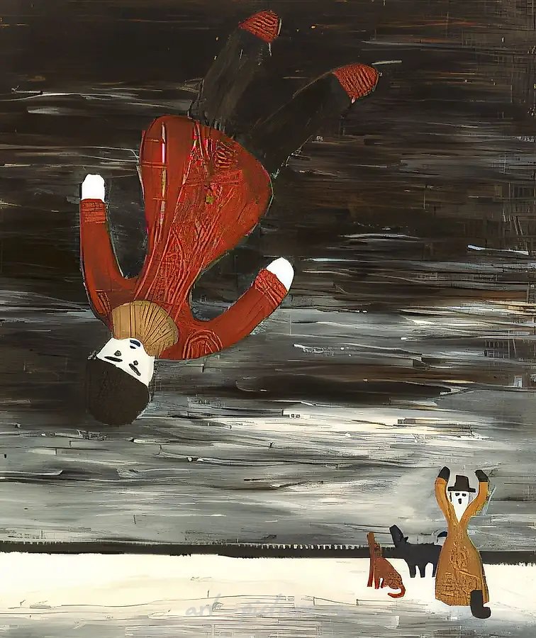 Падение Каргопольского Икара, 1989, холст, масло, 70х60, $1.200