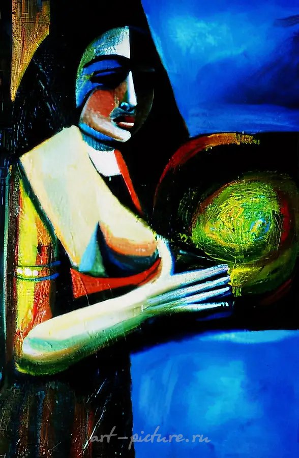 傍晚的主题,1991年,纸板,油画,60×80,作者自藏