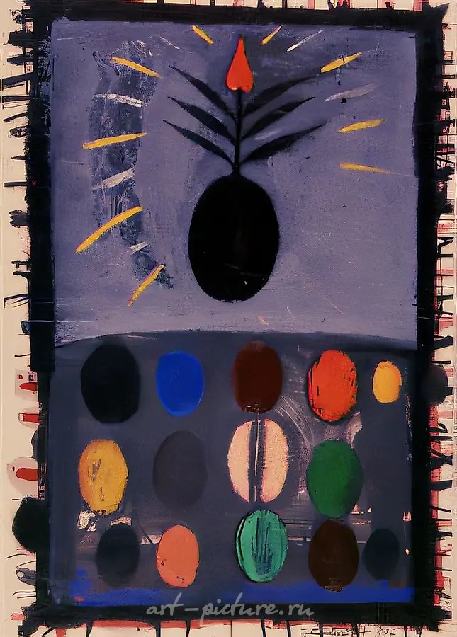 Без названия, 1992, бумага, масло, 40х29