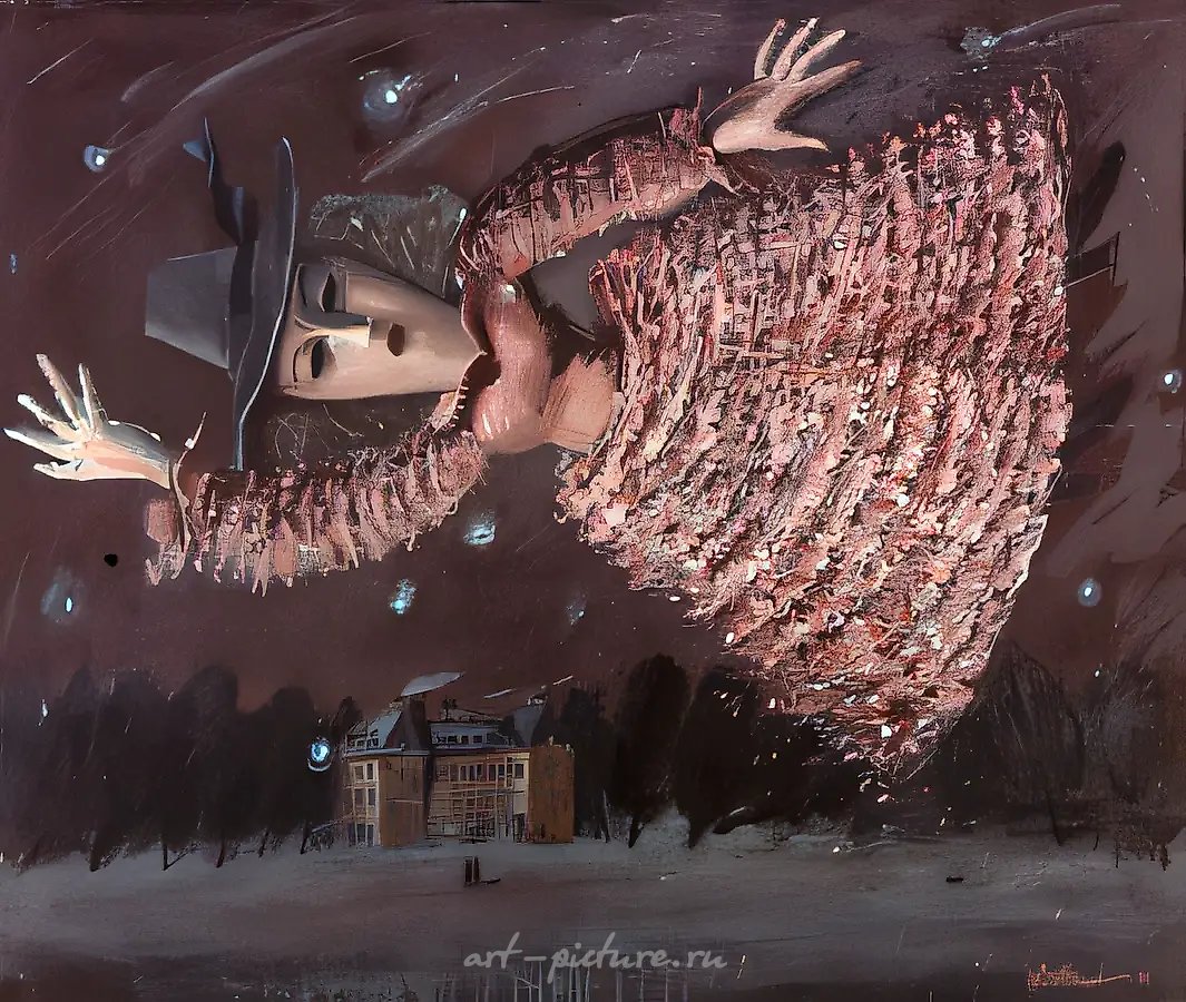 Комета, 1991, холст, акрил, 100х118