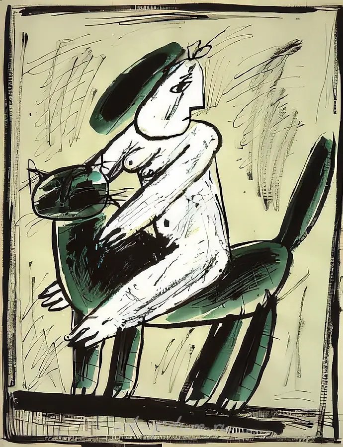 Мягкое седло 2, 1991, бумага, тушь, темпера, 63х49