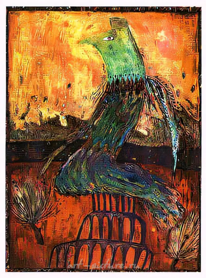 Образы античности. Лист 3, 1992, бумага, монотипия, 60x40. Собственность автора, $1000