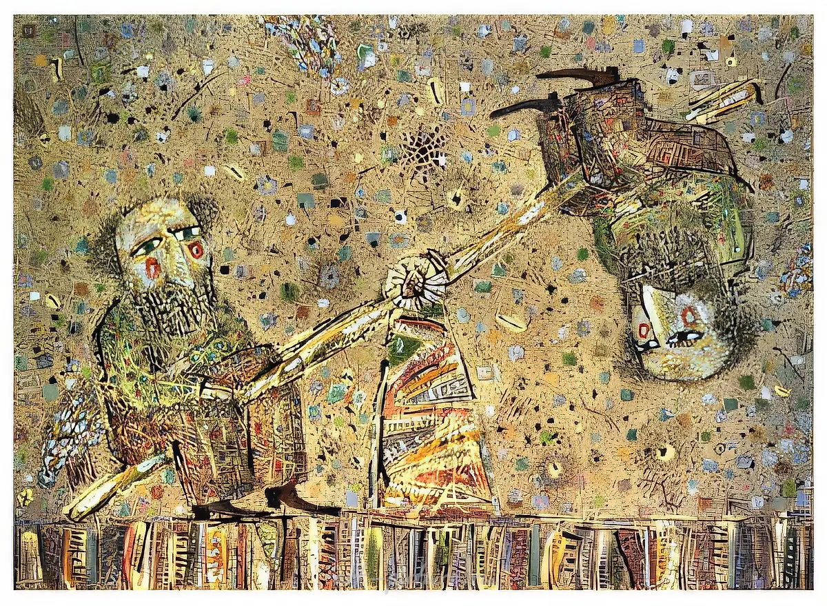 Философы, 1989, бумага, смешанная техника, 30x44. Собственность автора, $1000