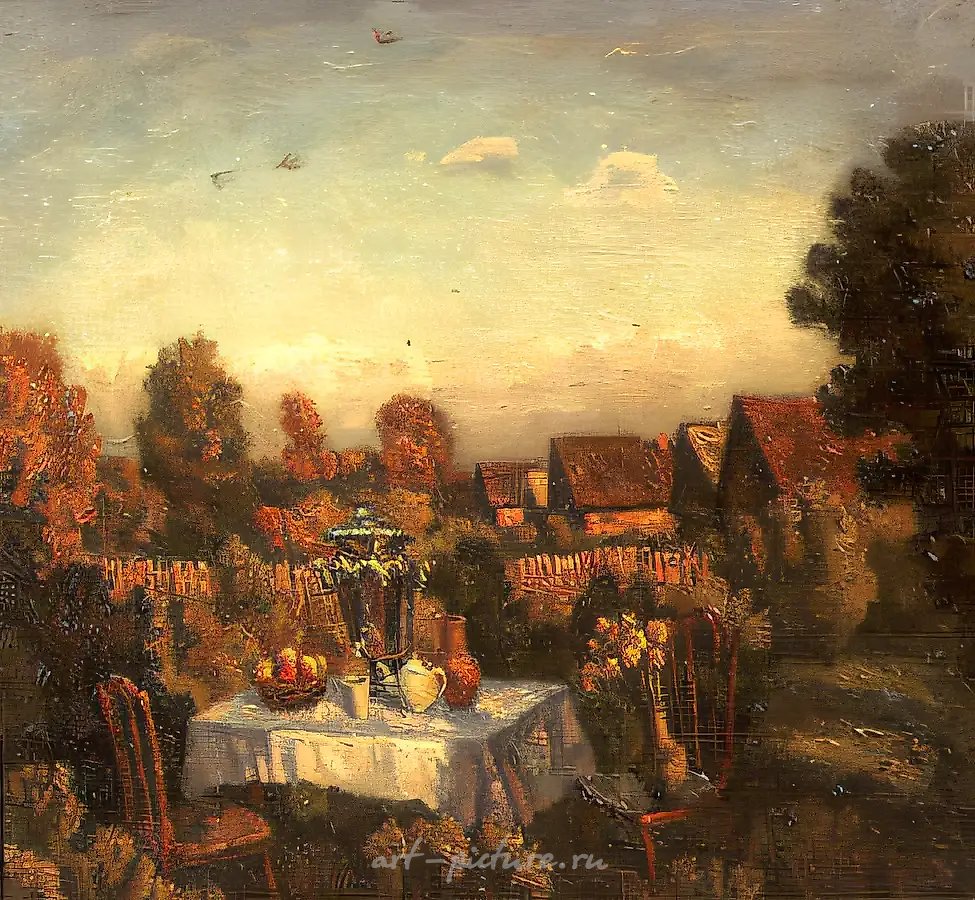 Осенний вечер, 1990, холст, масло, 110х120 Собственность автора