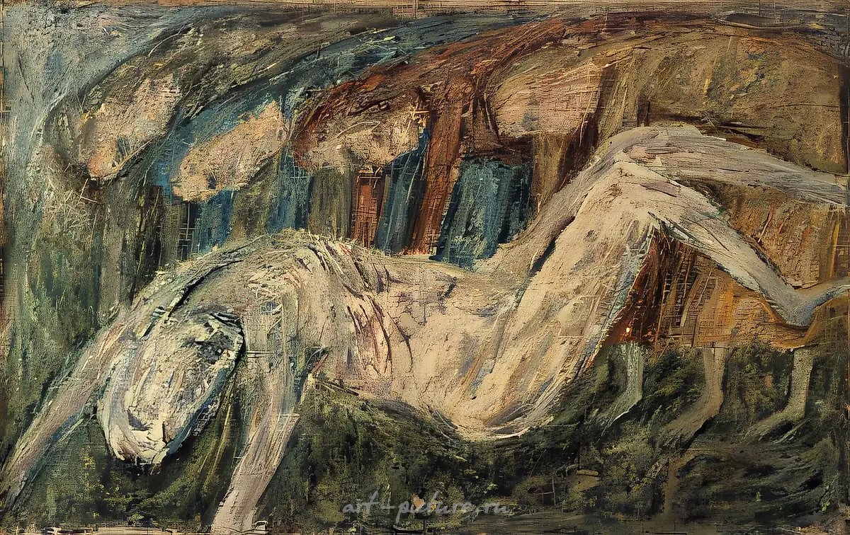 Положение во гроб, 1987, холст, масло, 65х88 Собственность автора