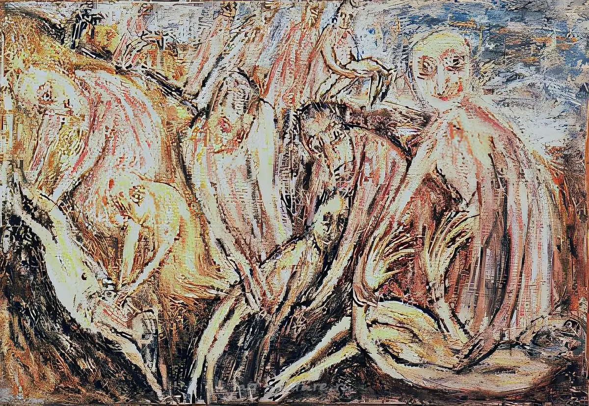 Пусть мертвые хоронят своих мертвецов, 1989, холст, масло, 80х100 Собственность автора