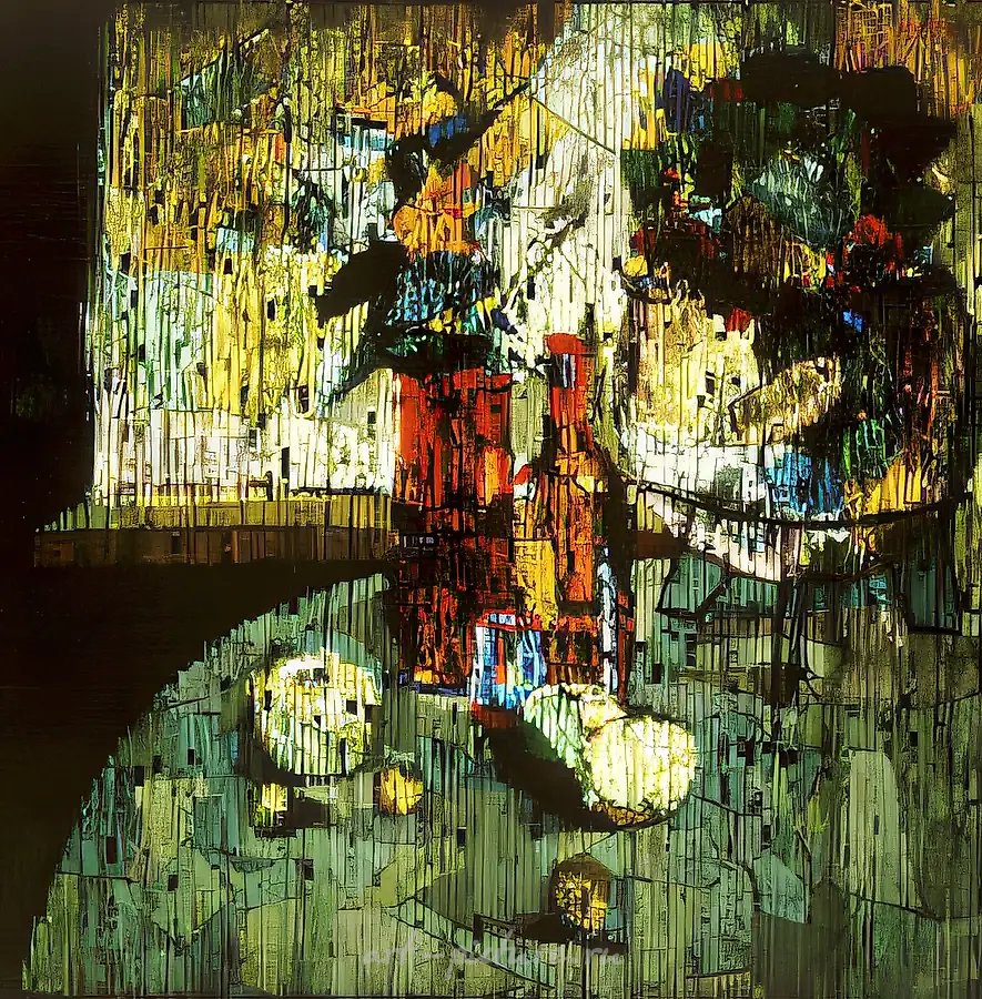 Дачный  натюрморт, 1988, витраж клееный, трехслойный, 80х80 Частная коллекция. Стокгольм
