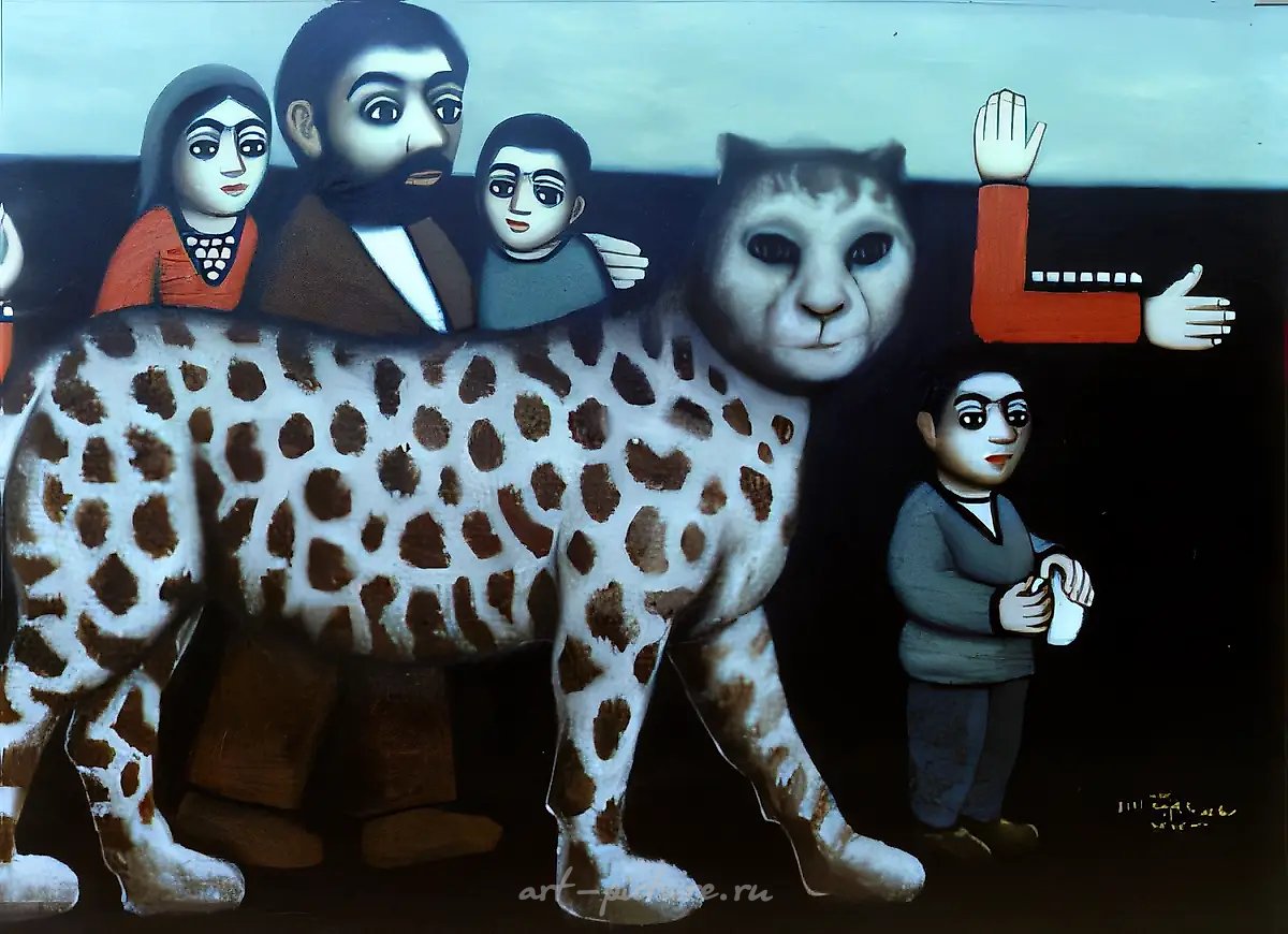Азербайджанцы (фрагмент), 1991, холст, масло, 75х150 Собственность автора