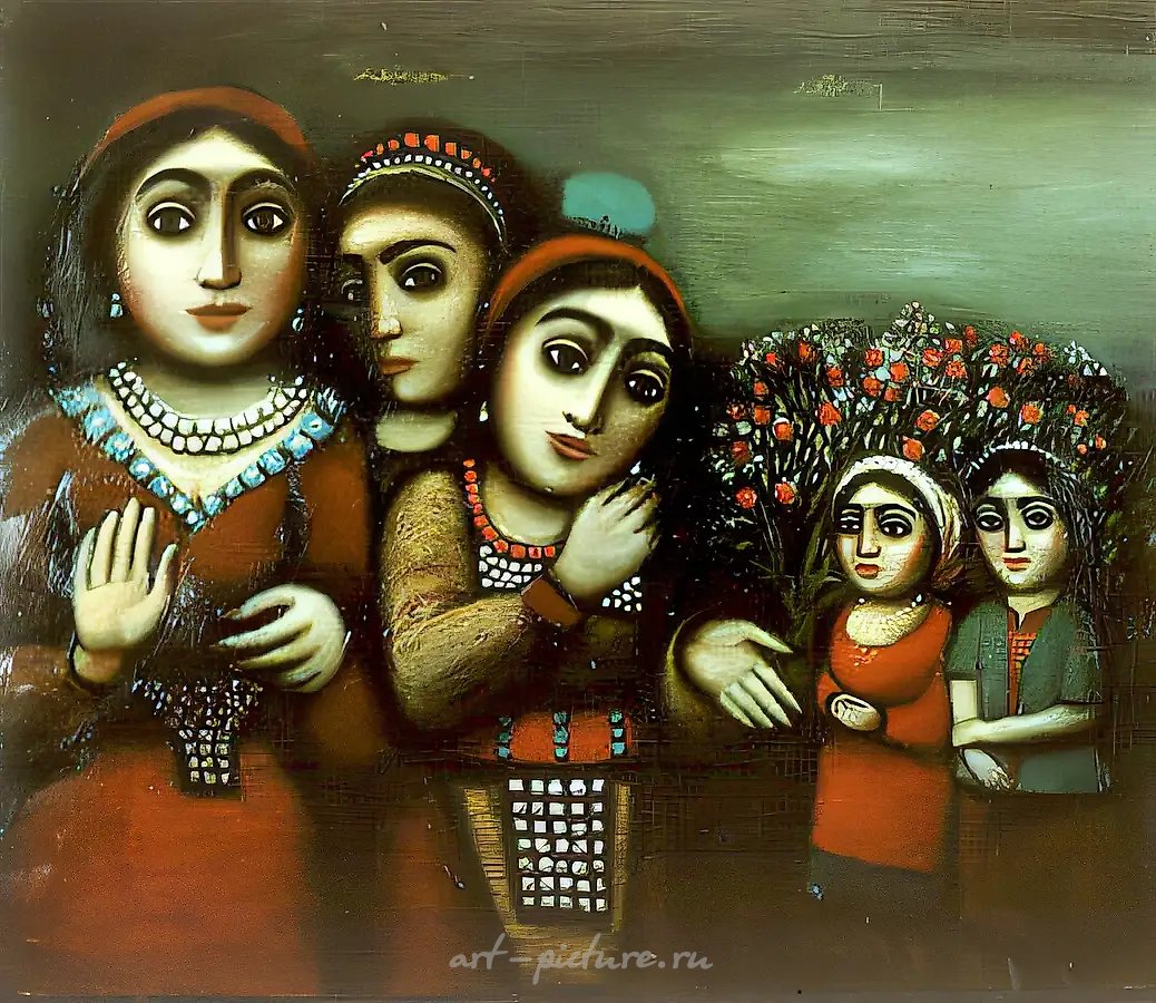 Женщины Апшерона, 1988, холст, масло, 70х100 Собственность автора