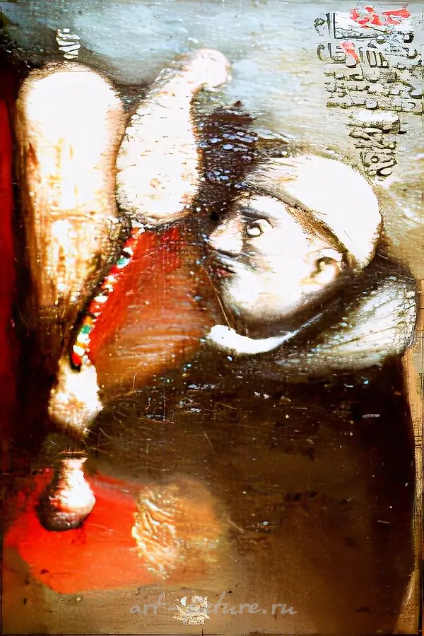 Старик с бутой, 1986, холст, масло, 85х60 Собственность автора