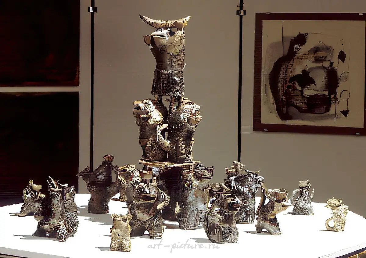 Быколун, 1992, шамот, соли, 40х20 Собственность Galerie Clavdia Krempl