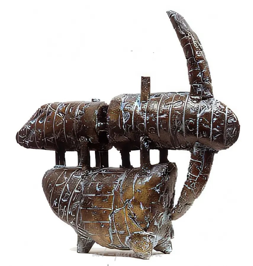 Нерест, 1992, шамот, соли, 40х10х30 Собственность Galerie Clavdia Krempl
