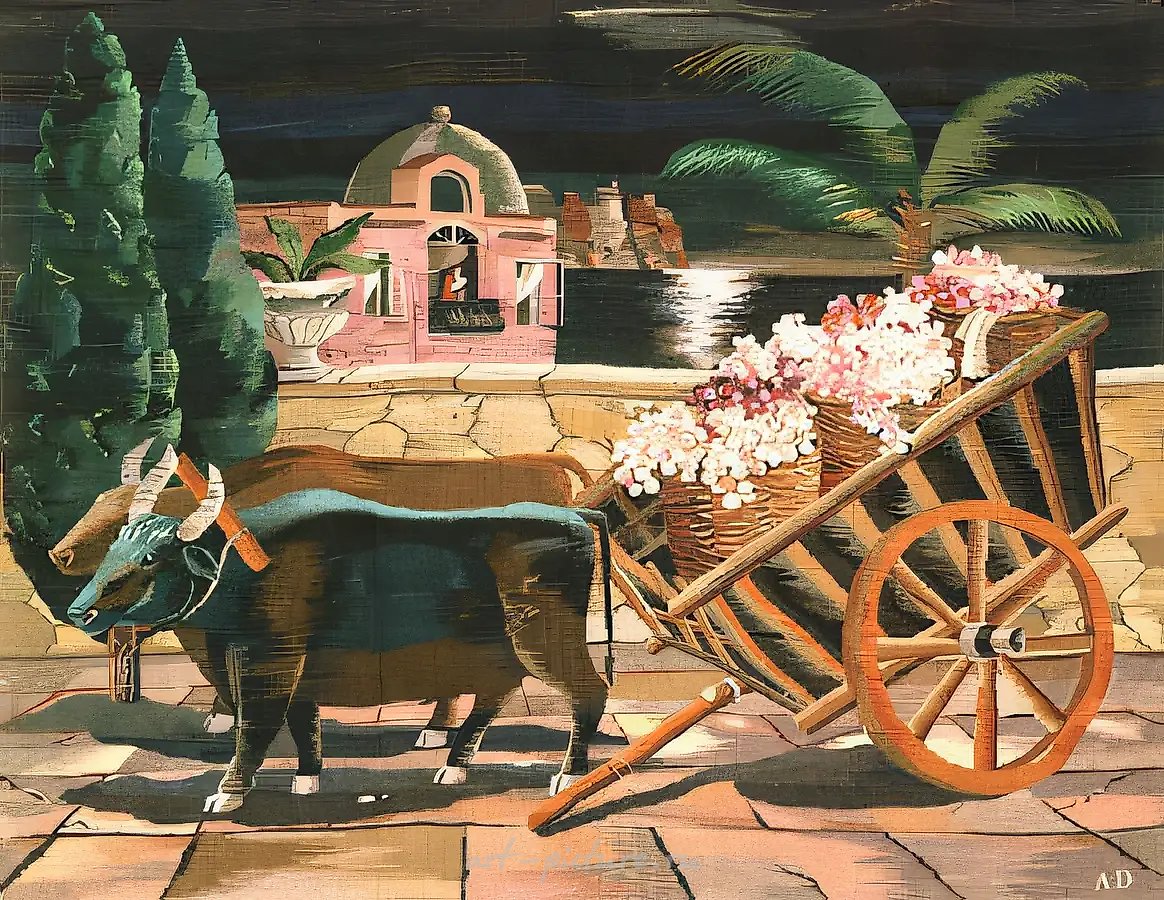 Полночь, 1989, гобелен, 420х280 Собрание Управления культуры Москвы