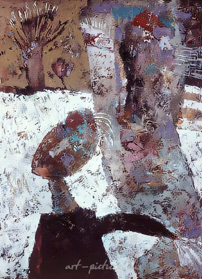 Прогулка, 1992, холст, масло, 90х70