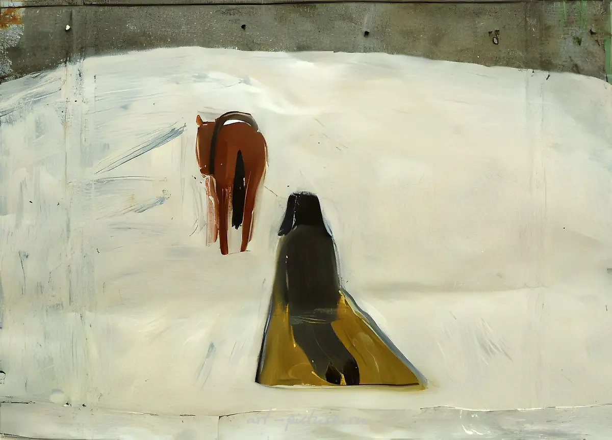 Зима, 1991, железо, масло, 50х70 Собственность галереи Ларса Бумана.
Стокгольм.
