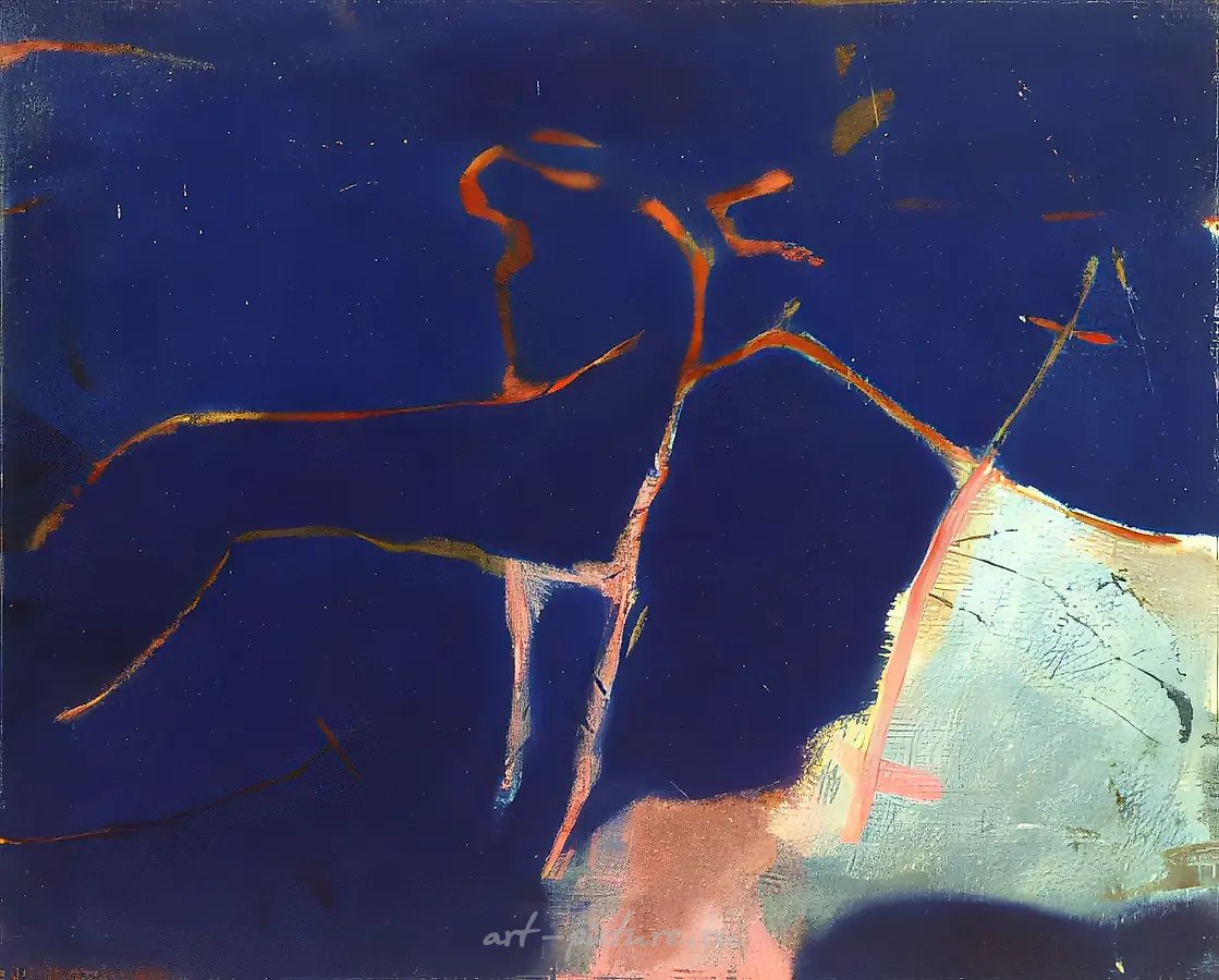 Антропоморфный всадник, 1990, холст, масло, 89х109