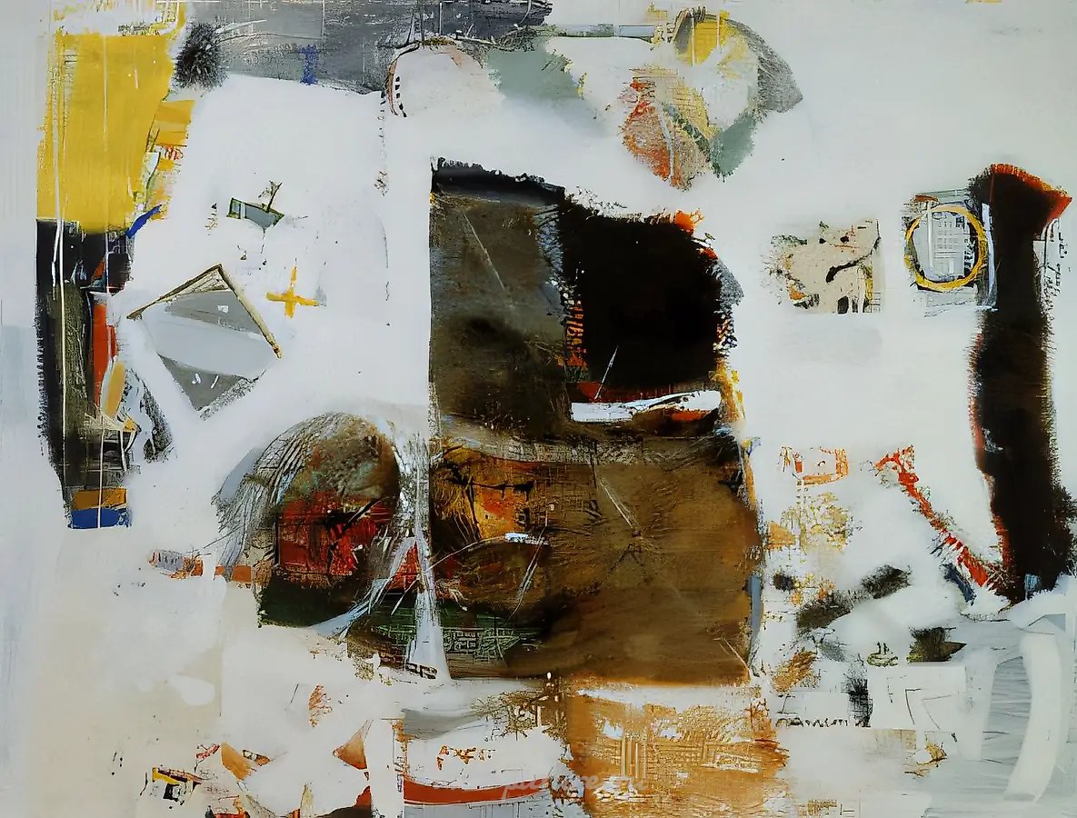 Информация, 1992, холст, смешанная техника, 100х130