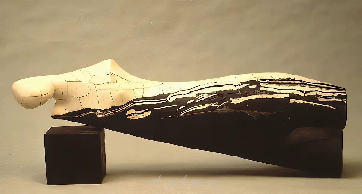 Покой, 1991, шамот, фарфор, лепка, 46х54х24 Собственность галереи "СТАНБЕТ". Москва