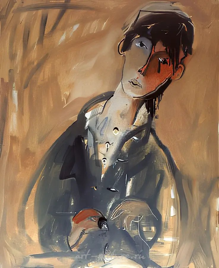 Мальчик застегивающий пуговицу, 1990, холст, масло, ассамбляж, 92х74
