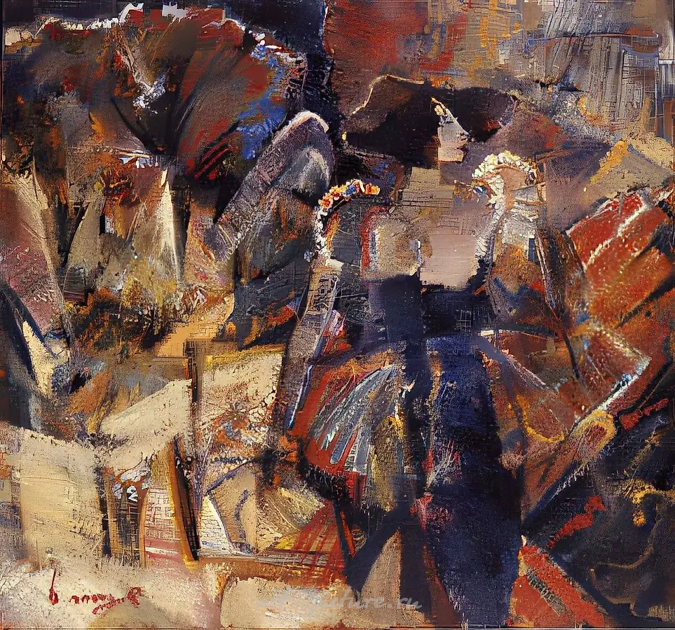 Одиночество, 1990, холст, масло, 80х85 Собственность галереи "Московская палитра".Москва