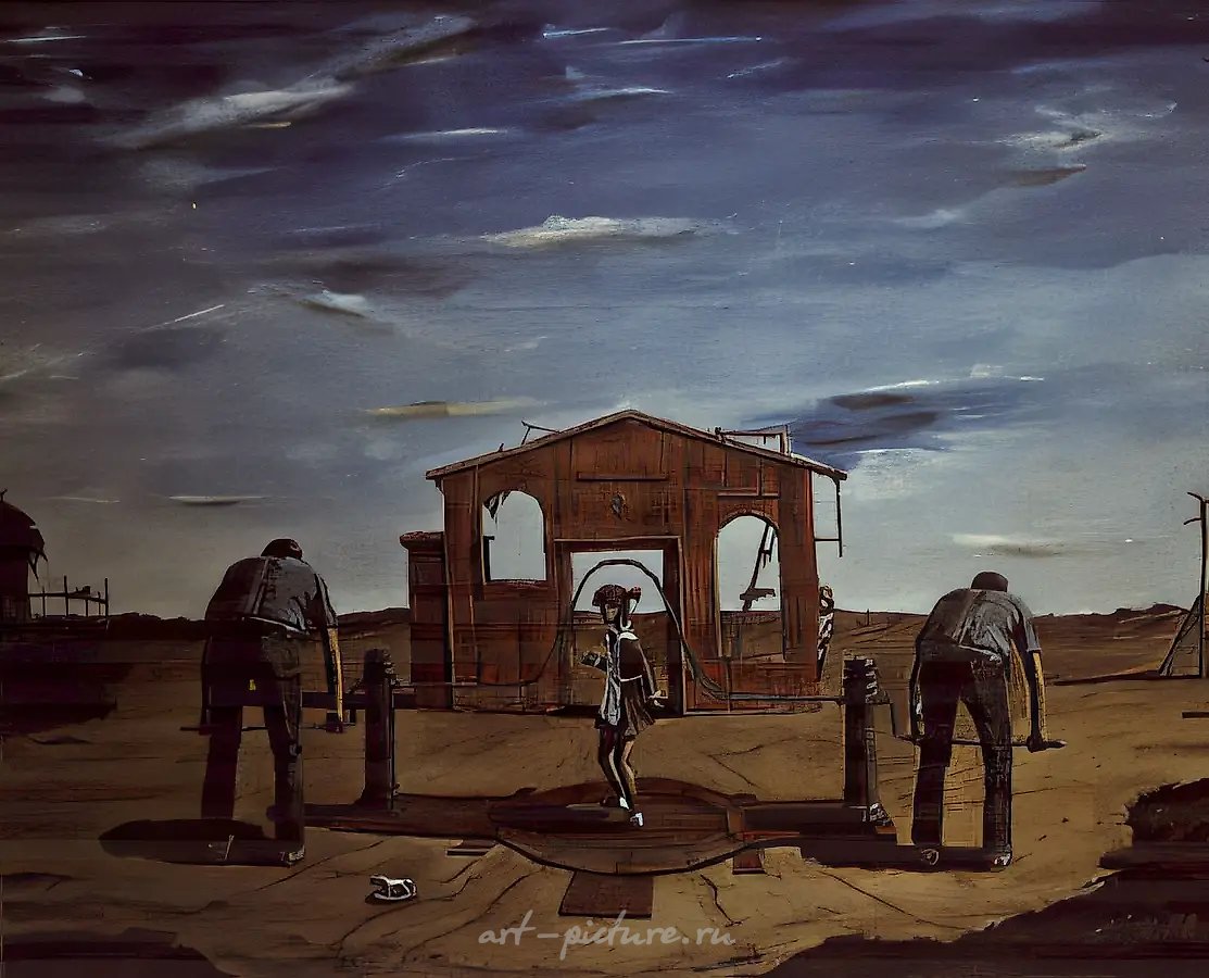 Трагедия маленькой белой лошади, 1990, холст, масло, 40x49. Собственность галереи «Московская палитра»