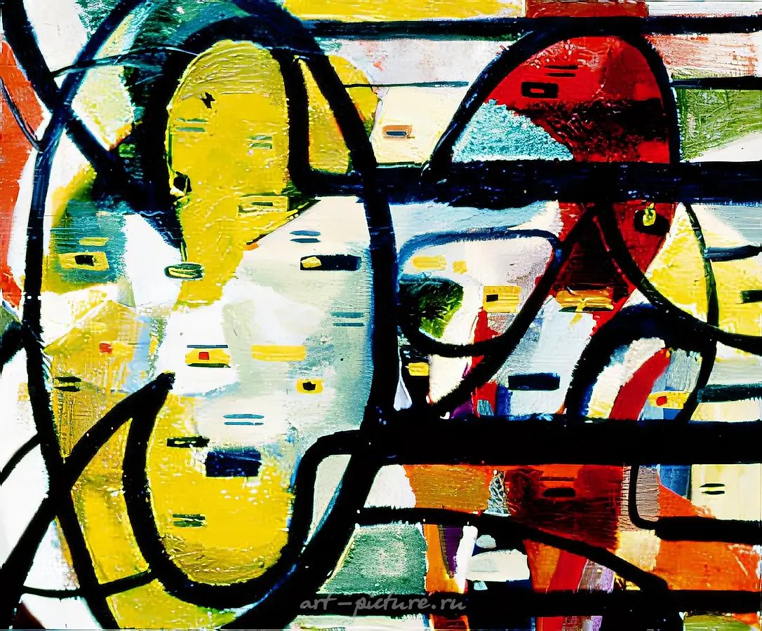 Абстракция, 1991, холст, масло,   Собственность автора.
$ 800