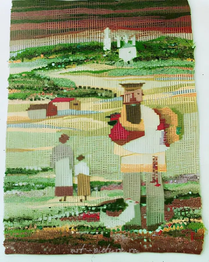 Россия (мини-гобелен), 1992, ручное ткачество, 15x18. Собственность автора
