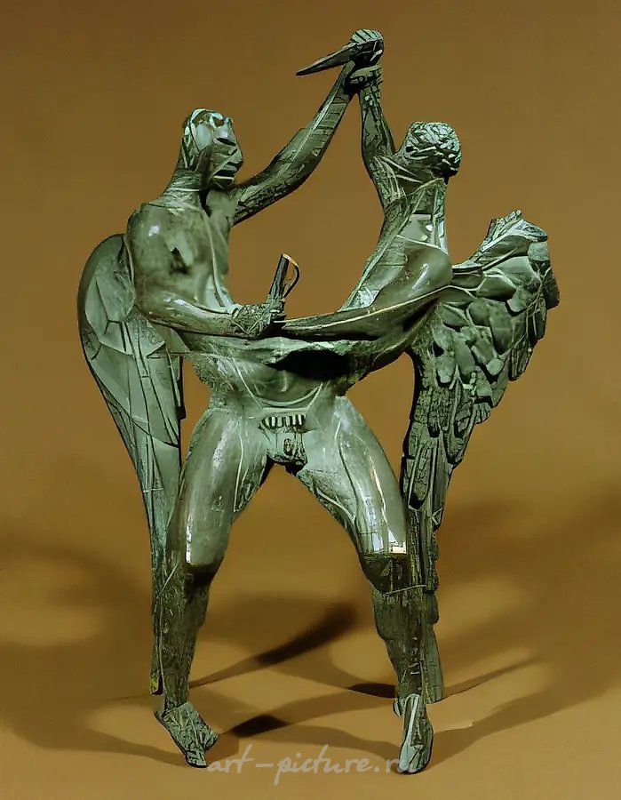 Сиамские близнецы, 1996, бронза, H = 40 см