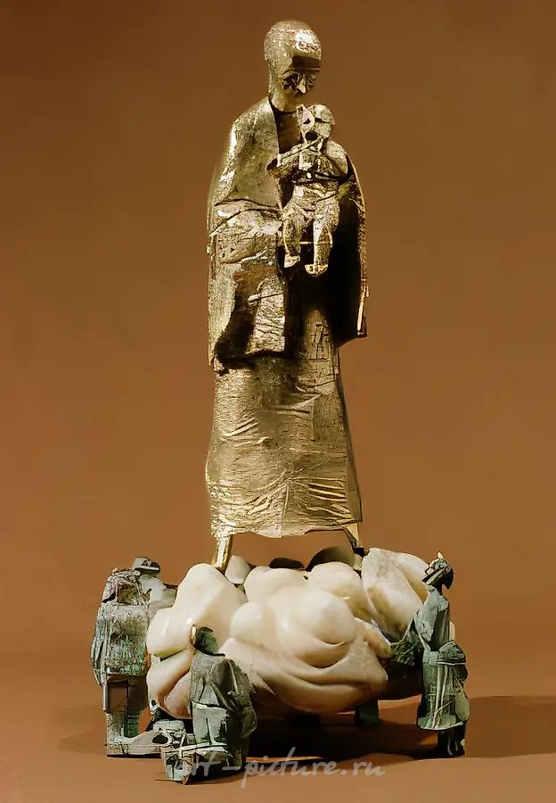 Всех скорбящих радостей, 1996, мрамор, бронза, H = 42 см