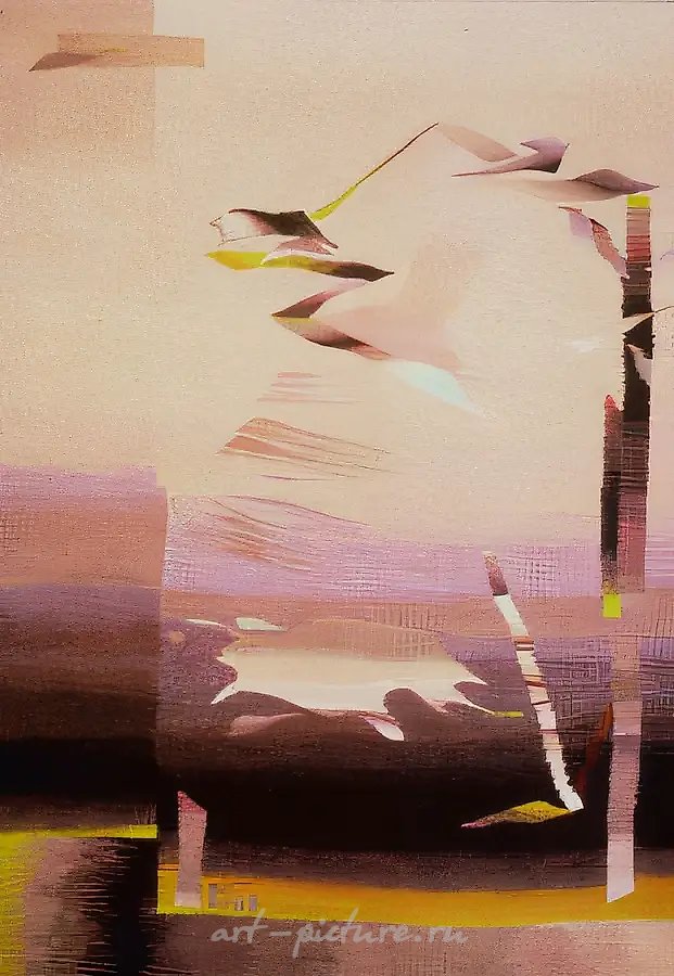Пловец, 1989, ручное ткачество, 150х108 Коллекция Withoft Holger. Германия